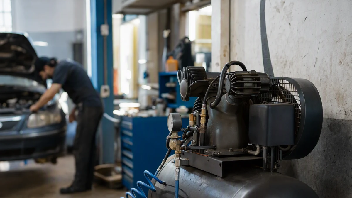 Compressor de ar da oficina: os dois números que decidem o modelo certo